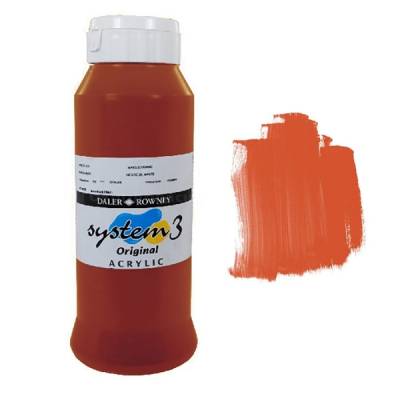 Daler Rowney System 3 Akrilik Boya 1000ml Cadmium Red