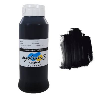 Daler Rowney System 3 Akrilik Boya 1000ml Mars Black