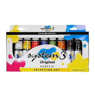 Daler Rowney System 3 Akrilik Boya Selection Set 8x75ml 129100025