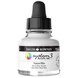 Daler Rowney - Daler Rowney System 3 Akrilik Mürekkep 29.5ml 009 Titanium White