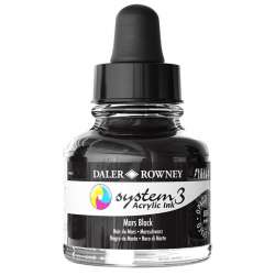 Daler Rowney - Daler Rowney System 3 Akrilik Mürekkep 29.5ml 036 Mars Black