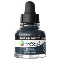 Daler Rowney - Daler Rowney System 3 Akrilik Mürekkep 29.5ml 065 Paynes Grey