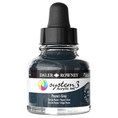 Daler Rowney System 3 Akrilik Mürekkep 29.5ml 065 Paynes Grey