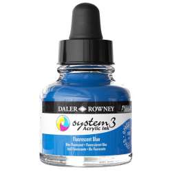 Daler Rowney - DR System 3 Akrilik Mürekkep 29.5ml 100 Fluorescent Blue