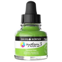 Daler Rowney - DR System 3 Akrilik Mürekkep 29.5ml 349 Fluorescent Green