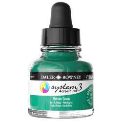 Daler Rowney - Daler Rowney System 3 Akrilik Mürekkep 29.5ml 361 Phthalo Green