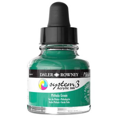 Daler Rowney System 3 Akrilik Mürekkep 29.5ml 361 Phthalo Green