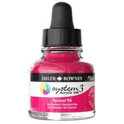 Daler Rowney - DR System 3 Akrilik Mürekkep 29.5ml 538 Fluorescent Pink