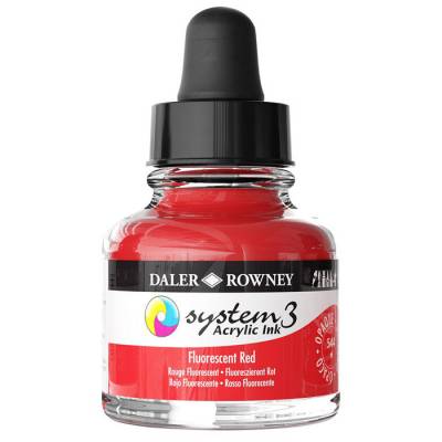 Daler Rowney System 3 Akrilik Mürekkep 29.5ml 544 Fluorescent Red