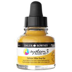 Daler Rowney - DR System 3 Akrilik Mürekkep 29.5ml 618 Cadmium Yellow Deep Hue