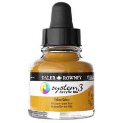 Daler Rowney - Daler Rowney System 3 Akrilik Mürekkep 29.5ml 663 Yellow Ochre