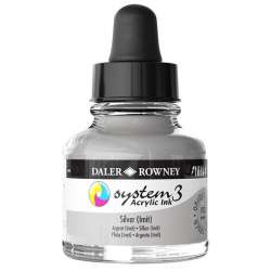 Daler Rowney - Daler Rowney System 3 Akrilik Mürekkep 29.5ml 702 Silver Imıt