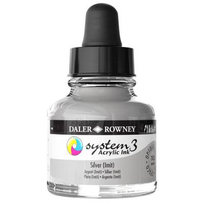 Daler Rowney System 3 Akrilik Mürekkep 29.5ml 702 Silver Imıt