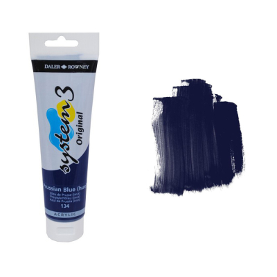 Daler Rowney System 3 Akrilik Boya 150ml 134 Prussian Blue (hue)