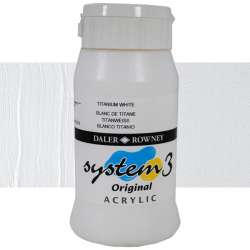 Daler Rowney - Daler Rowney System 3 Akrilik Boya 500ml 009 Titanium White