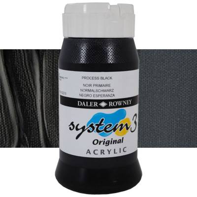 Daler Rowney System 3 Akrilik Boya 500ml 040 Process Black