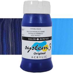 Daler Rowney - Daler Rowney System 3 Akrilik Boya 500ml 142 Phthalo Blue (Phthalocyanine)