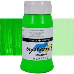 Daler Rowney - Daler Rowney System 3 Akrilik Boya 500ml 349 Fluorescent Green