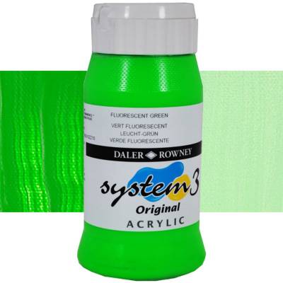 Daler Rowney System 3 Akrilik Boya 500ml 349 Fluorescent Green