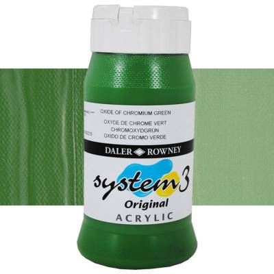 Daler Rowney System 3 Akrilik Boya 500ml 367 Oxide of Chromium Green