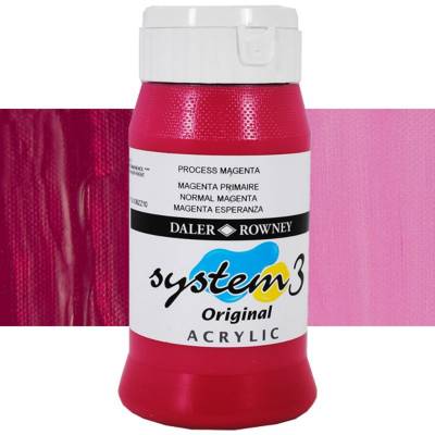 Daler Rowney System 3 Akrilik Boya 500ml 412 Process Magenta