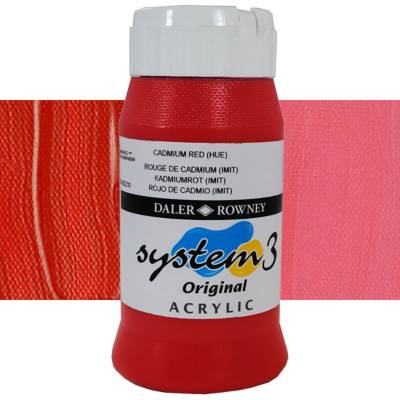 Daler Rowney System 3 Akrilik Boya 500ml 503 Cadmium Red (hue)