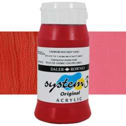 Daler Rowney - Daler Rowney System 3 Akrilik Boya 500ml 504 Cadmium Red Deep (hue)