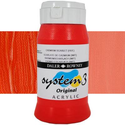 Daler Rowney System 3 Akrilik Boya 500ml 511 Cadmium Scarlet (hue)