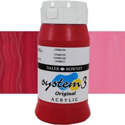 Daler Rowney System 3 Akrilik Boya 500ml 513 Crimson