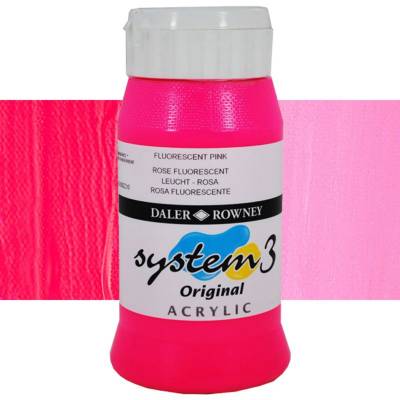 Daler Rowney System 3 Akrilik Boya 500ml 538 Fluorescent Pink