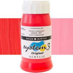 Daler Rowney - Daler Rowney System 3 Akrilik Boya 500ml 544 Fluorescent Red