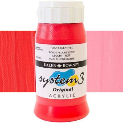 Daler Rowney System 3 Akrilik Boya 500ml 544 Fluorescent Red