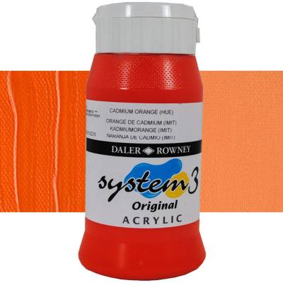 Daler Rowney System 3 Akrilik Boya 500ml 619 Cadmium Orange (hue)