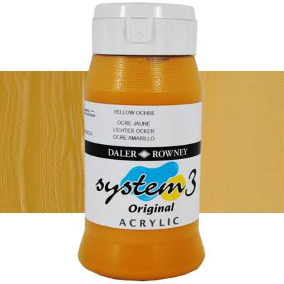 Daler Rowney System 3 Akrilik Boya 500ml 663 Yellow Ochre