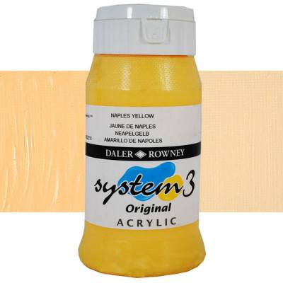 Daler Rowney System 3 Akrilik Boya 500ml 634 Naples Yellow