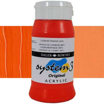 Daler Rowney System 3 Akrilik Boya 500ml 638 Cadmium Orange Light (hue)