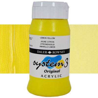 Daler Rowney System 3 Akrilik Boya 500ml 651 Lemon Yellow
