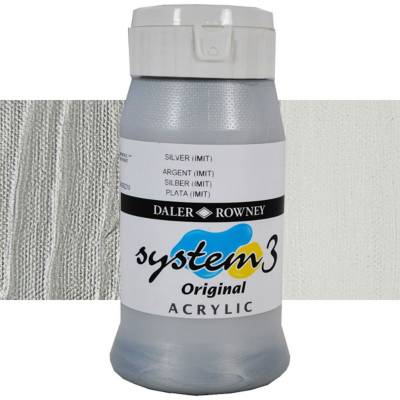 Daler Rowney System 3 Akrilik Boya 500ml 702 Silver