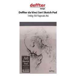 Deffter - Deffter da Vinci Seri Sketch Pad 140g 50 Yaprak A6