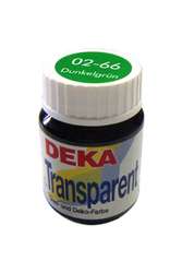 Deka - Deka Transparent Cam Boyası 25ml Dunkelgrün No:66