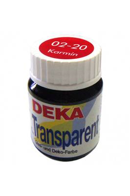 Deka Transparent Cam Boyası 25ml Karmin No:20