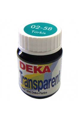 Deka Transparent Cam Boyası 25ml Türkis No:58