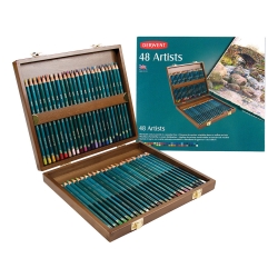 Derwent - Derwent Artists Pencils Artist Kuru Boya Kalemi 48li Set Ahşap Kutu