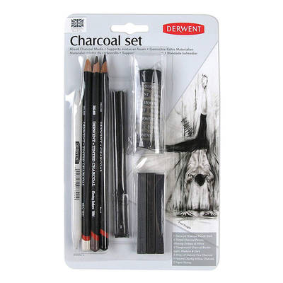 Derwent Charcoal Pencils Füzen Seti