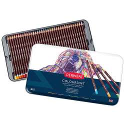 Derwent - Derwent Coloursoft Kuru Boya Kalemi 36lı Set