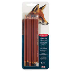 Derwent - Derwent Drawing Yağlı Eskiz Kalemi 6lı Set