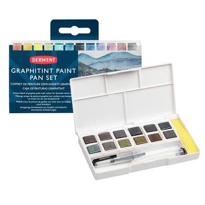 Derwent Graphitint Paint Pan Set Fırça ve Süngerli 12li 2305790