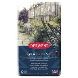 Derwent - Derwent Graphitint Sulandırılabilen Renkli Grafit Kalem 12li Set