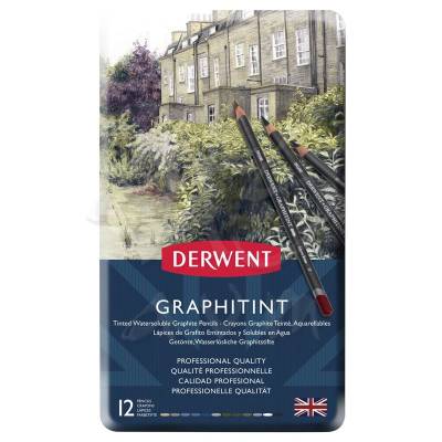 Derwent Graphitint Sulandırılabilen Renkli Grafit Kalem 12li Set