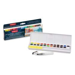 Derwent - Derwent Inktense Sulu Boya Seti Yarım Tablet 24lü